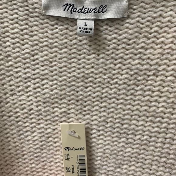 NWT Madewell Merino Wool Blend Colorblock Fringe Cardigan - Picture 6 of 6